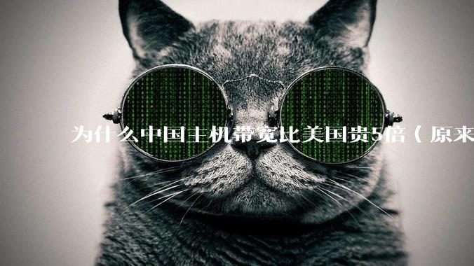 为什么中国主机带宽比美国贵5倍（原来错误的10000倍），比如阿里云？